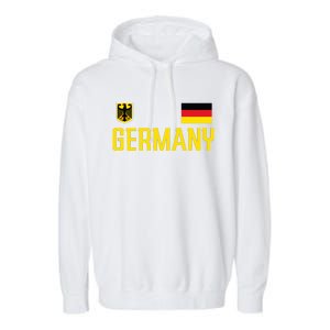 Germany Flag Deutschland Football Soccer Fan Garment-Dyed Fleece Hoodie