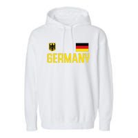 Germany Flag Deutschland Football Soccer Fan Garment-Dyed Fleece Hoodie