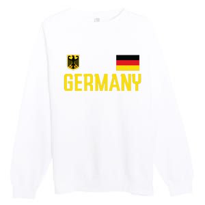 Germany Flag Deutschland Football Soccer Fan Premium Crewneck Sweatshirt