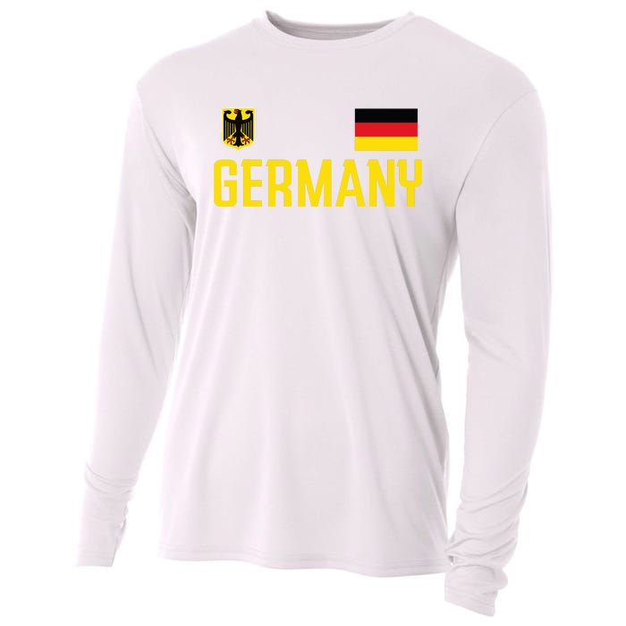 Germany Flag Deutschland Football Soccer Fan Cooling Performance Long Sleeve Crew