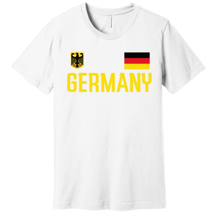 Germany Flag Deutschland Football Soccer Fan Premium T-Shirt