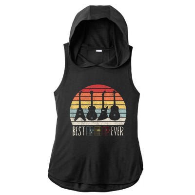 Guitarist Fathers Day Best Dad Ever D A D Chord Gifts Guitar Ladies PosiCharge Tri-Blend Wicking Draft Hoodie Tank