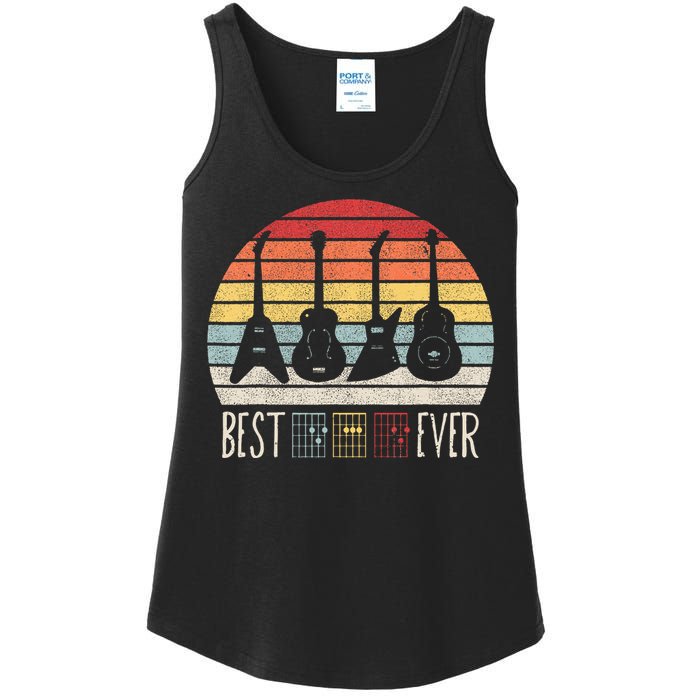 Guitarist Fathers Day Best Dad Ever D A D Chord Gifts Guitar Ladies Essential Tank