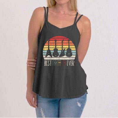 Guitarist Fathers Day Best Dad Ever D A D Chord Gifts Guitar Women's Strappy Tank