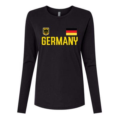 Germany Flag Deutschland Football Soccer Fan Womens Cotton Relaxed Long Sleeve T-Shirt