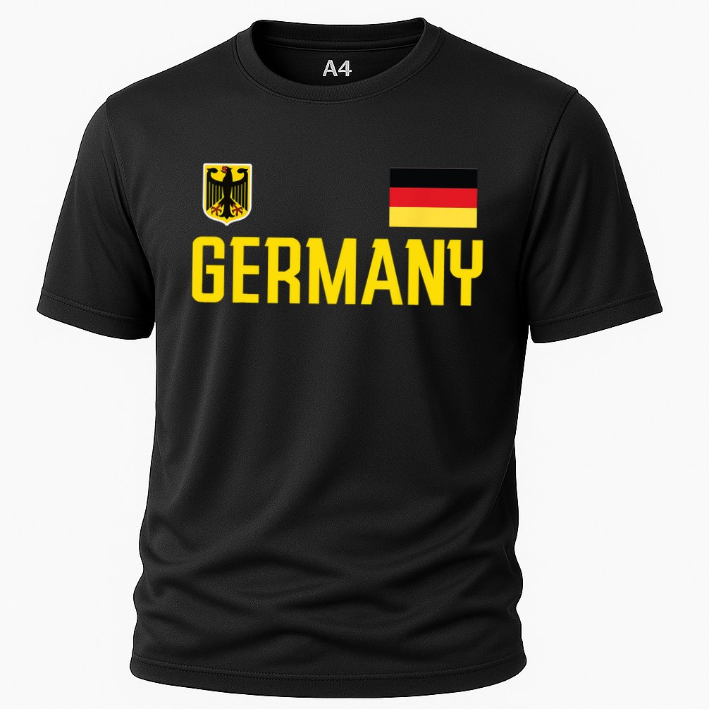 Germany Flag Deutschland Football Soccer Fan Cooling Performance Crew T-Shirt
