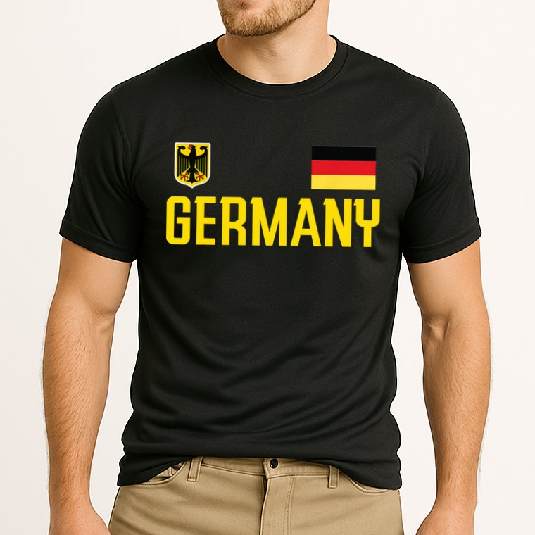 Germany Flag Deutschland Football Soccer Fan Cooling Performance Crew T-Shirt