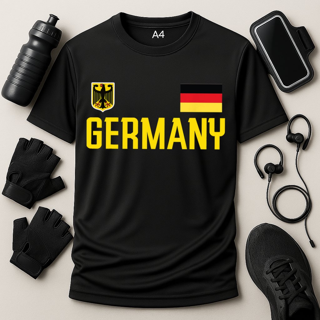 Germany Flag Deutschland Football Soccer Fan Cooling Performance Crew T-Shirt