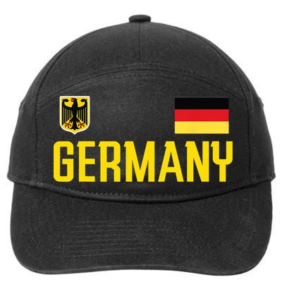 Germany Flag Deutschland Football Soccer Fan 7-Panel Snapback Hat