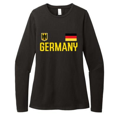 Germany Flag Deutschland Football Soccer Fan Womens CVC Long Sleeve Shirt