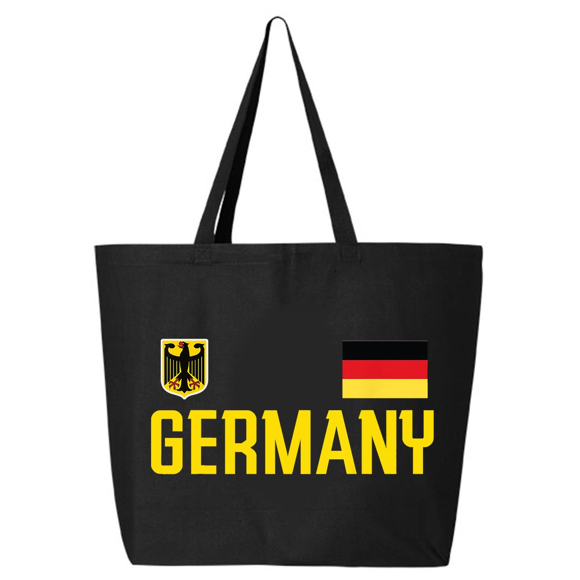 Germany Flag Deutschland Football Soccer Fan 25L Jumbo Tote