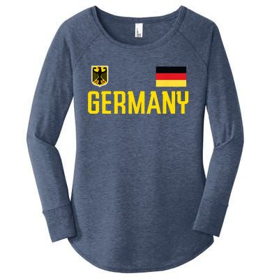 Germany Flag Deutschland Football Soccer Fan Women's Perfect Tri Tunic Long Sleeve Shirt