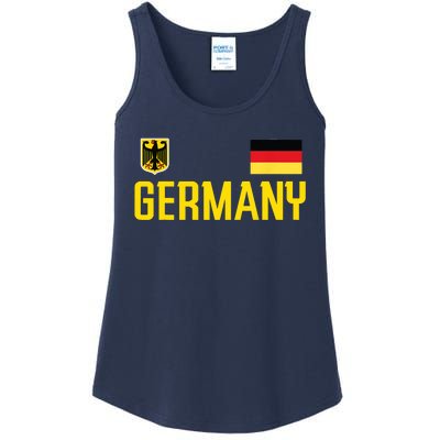 Germany Flag Deutschland Football Soccer Fan Ladies Essential Tank