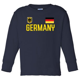 Germany Flag Deutschland Football Soccer Fan Toddler Long Sleeve Shirt