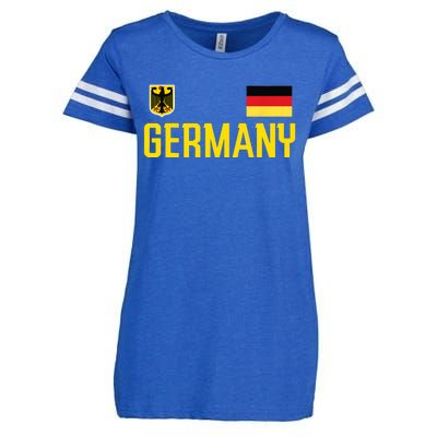 Germany Flag Deutschland Football Soccer Fan Enza Ladies Jersey Football T-Shirt