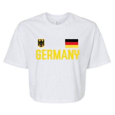 Germany Flag Deutschland Football Soccer Fan Bella+Canvas Jersey Crop Tee