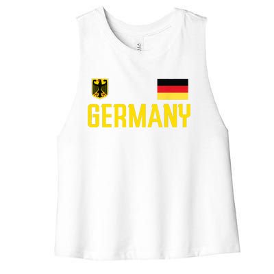 Germany Flag Deutschland Football Soccer Fan Women's Racerback Cropped Tank