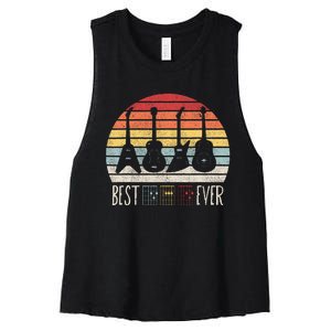 Guitarist Fathers Day Best Dad Ever D A D Chord Gifts Guitar Women's Racerback Cropped Tank