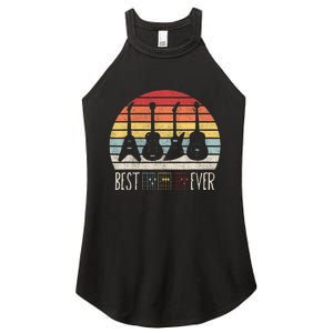 Guitarist Fathers Day Best Dad Ever D A D Chord Gifts Guitar Women's Perfect Tri Rocker Tank