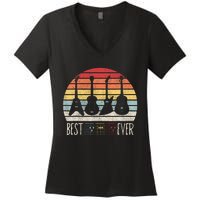 Guitarist Fathers Day Best Dad Ever D A D Chord Gifts Guitar Women's V-Neck T-Shirt