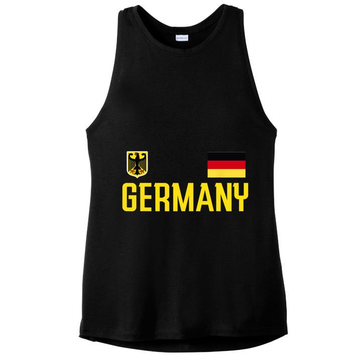 Germany Flag Deutschland Football Soccer Fan Ladies PosiCharge Tri-Blend Wicking Tank