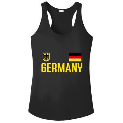 Germany Flag Deutschland Football Soccer Fan Ladies PosiCharge Competitor Racerback Tank