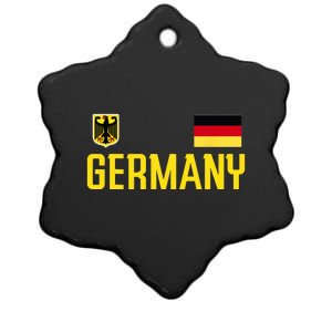 Germany Flag Deutschland Football Soccer Fan Ceramic Star Ornament