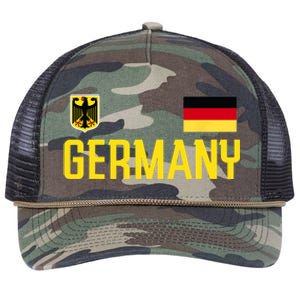 Germany Flag Deutschland Football Soccer Fan Retro Rope Trucker Hat Cap