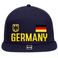 Germany Flag Deutschland Football Soccer Fan 7 Panel Mesh Trucker Snapback Hat