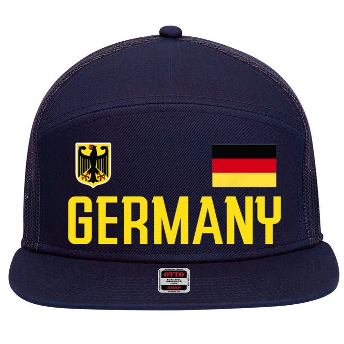 Germany Flag Deutschland Football Soccer Fan 7 Panel Mesh Trucker Snapback Hat