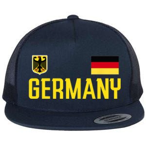 Germany Flag Deutschland Football Soccer Fan Flat Bill Trucker Hat