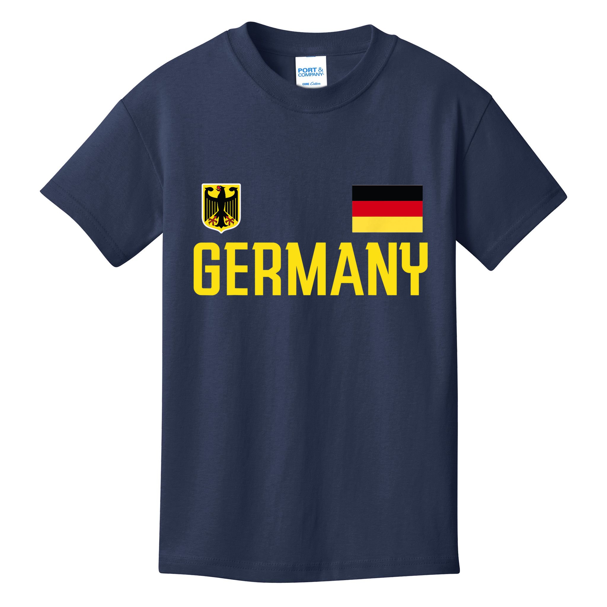 Germany Flag Deutschland Football Soccer Fan Kids T-Shirt