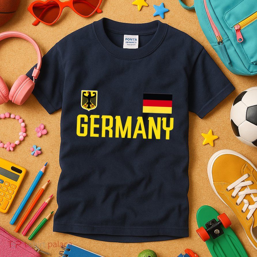 Germany Flag Deutschland Football Soccer Fan Kids T-Shirt
