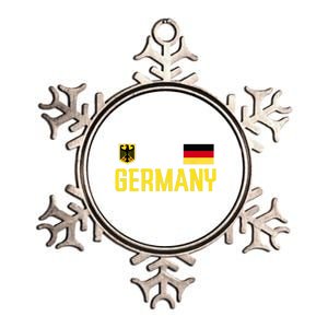 Germany Flag Deutschland Football Soccer Fan Metallic Star Ornament