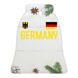 Germany Flag Deutschland Football Soccer Fan Ceramic Bell Ornament