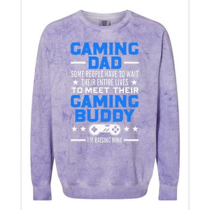 Gamer Fathers Day Gift Video Games Gaming Dad Gaming Colorblast Crewneck Sweatshirt