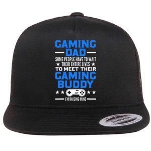 Gamer Fathers Day Gift Video Games Gaming Dad Gaming Flat Bill Trucker Hat