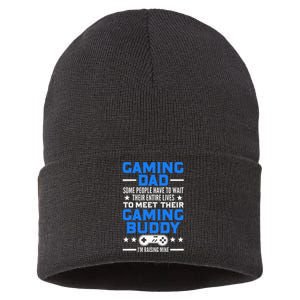 Gamer Fathers Day Gift Video Games Gaming Dad Gaming Sustainable Knit Beanie