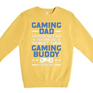 Gamer Fathers Day Gift Video Games Gaming Dad Gaming Premium Crewneck Sweatshirt