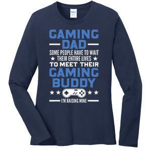 Gamer Fathers Day Gift Video Games Gaming Dad Gaming Ladies Long Sleeve Shirt