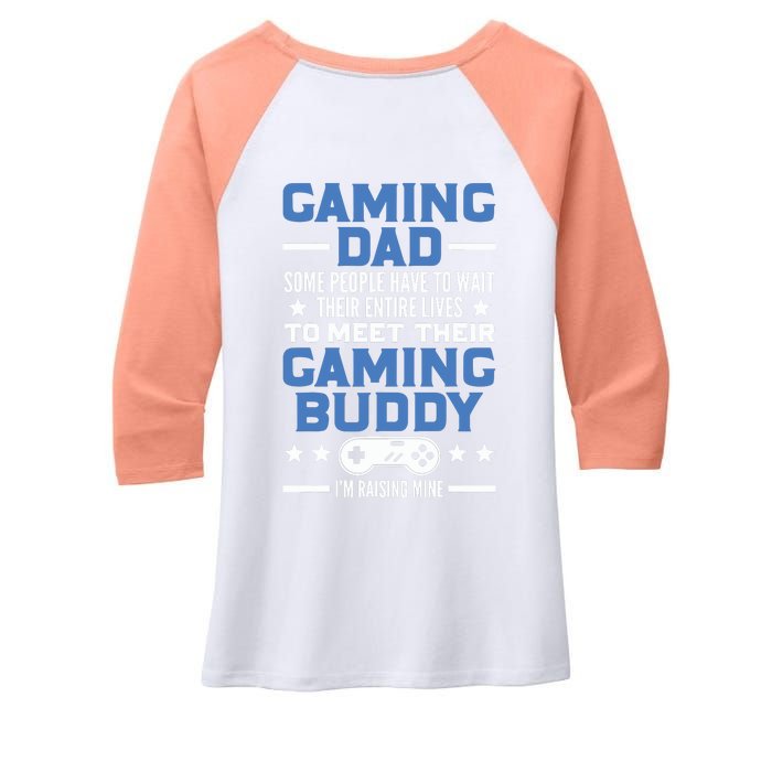 Gamer Fathers Day Gift Video Games Gaming Dad Gaming Women's Tri-Blend 3/4-Sleeve Raglan Shirt