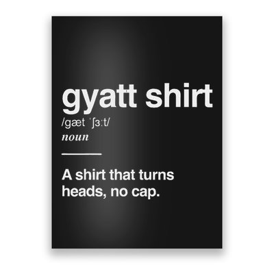 Gyatt Funny Definition Viral Meme Gen Alpha Slang Gyatt Poster