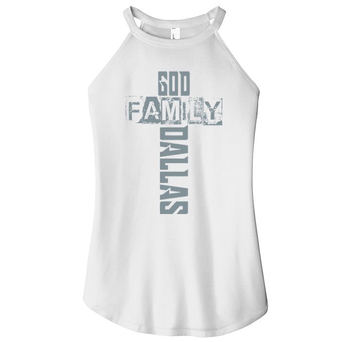 God Family Dallas Dallas Texas Lovers Women's Perfect Tri Rocker Tank