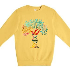 Genealogist Family DNA Lineage Researcher Genealogy Tree Premium Crewneck Sweatshirt