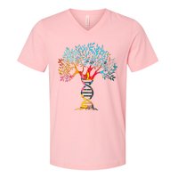 Genealogist Family DNA Lineage Researcher Genealogy Tree V-Neck T-Shirt