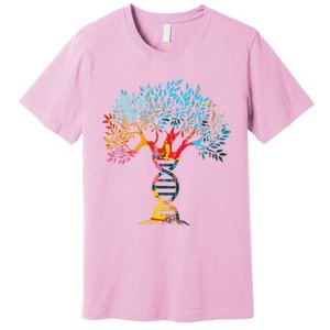 Genealogist Family DNA Lineage Researcher Genealogy Tree Premium T-Shirt