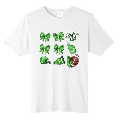 Green Football Design Touchdown Season Coquette Football Tall Fusion ChromaSoft Performance T-Shirt