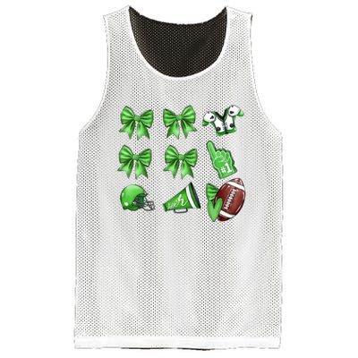 Green Football Design Touchdown Season Coquette Football Mesh Reversible Basketball Jersey Tank