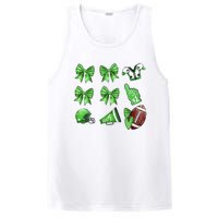 Green Football Design Touchdown Season Coquette Football PosiCharge Competitor Tank