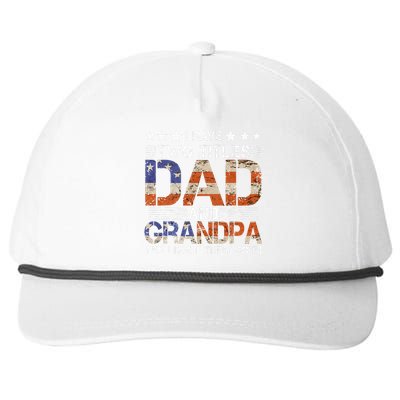 Grandpa Father's Day I Have Two Titles Dad And Grandpa Snapback Five-Panel Rope Hat